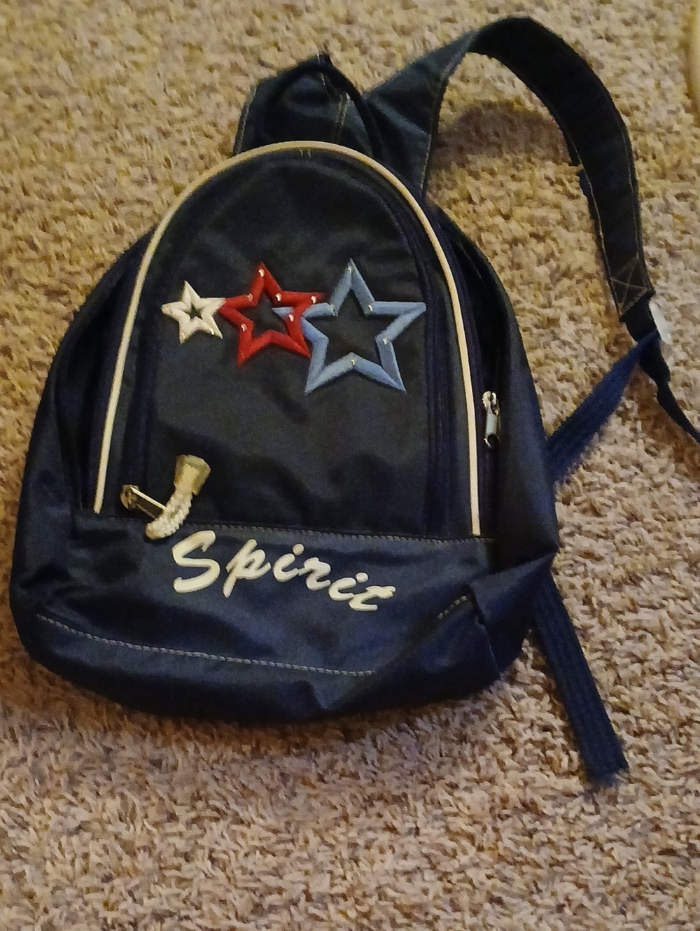 Spirit Navy Backpack with Red, Light Blue and White Star Accents